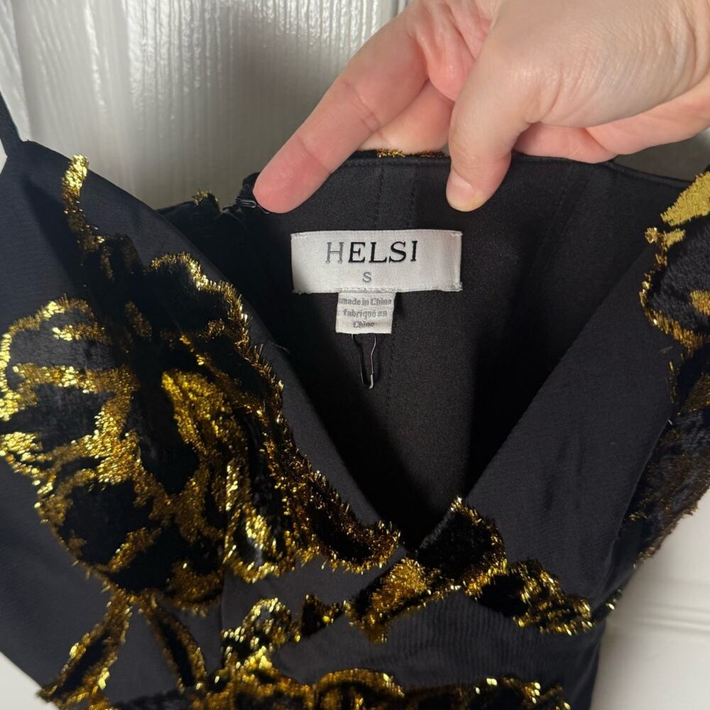 Helsi Edith Metallic Floral Midi Dress S - Picture 9 of 10